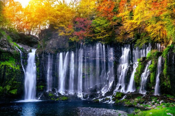 Shiraito waterfall in Japan.